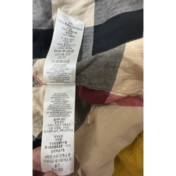 Burberry Childrens Stylish Mustard Yellow Jacket Nova Check Lining Girls - Picture 7 of 9